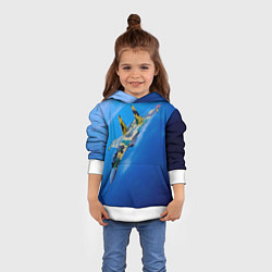 Толстовка-худи детская Су 35, цвет: 3D-белый — фото 2