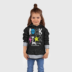 Толстовка-худи детская Rock Star, цвет: 3D-меланж — фото 2