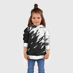 Толстовка-худи детская Black & white, цвет: 3D-белый — фото 2