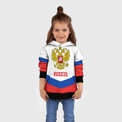 Детская толстовка Russia Hockey Team / 3D-Черный – фото 4
