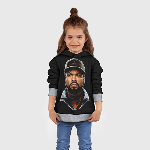 Детская толстовка Ice Cube / 3D-Меланж – фото 4