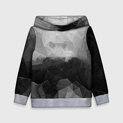Толстовка-худи детская Polygon gray, цвет: 3D-меланж