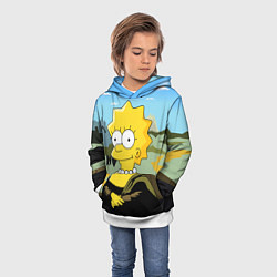 Толстовка-худи детская Mona Liza, цвет: 3D-белый — фото 2