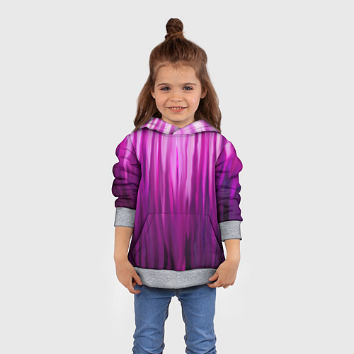 Детская толстовка Фиолетово-черные краски / 3D-Меланж – фото 4