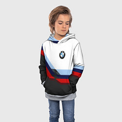 Толстовка-худи детская BMW M SPORT, цвет: 3D-меланж — фото 2
