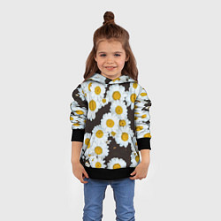 Толстовка-худи детская Аромашки, цвет: 3D-черный — фото 2