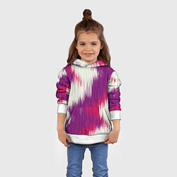 Толстовка-худи детская Абстракция линий, цвет: 3D-белый — фото 2