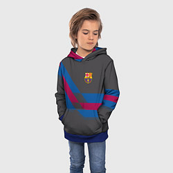 Толстовка-худи детская Barcelona FC: Dark style, цвет: 3D-синий — фото 2