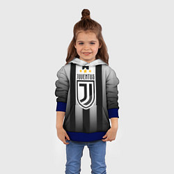 Толстовка-худи детская Juventus FC: New logo, цвет: 3D-синий — фото 2