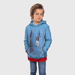 Толстовка-худи детская Костюм врача кровь, цвет: 3D-красный — фото 2