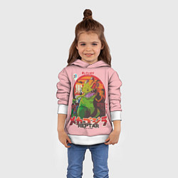 Толстовка-худи детская Godzilla Reptar, цвет: 3D-белый — фото 2