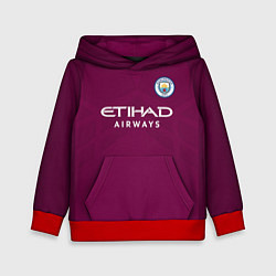 Толстовка-худи детская Man City FC: Away 17/18, цвет: 3D-красный