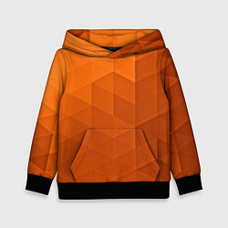 Толстовка-худи детская Orange abstraction, цвет: 3D-черный