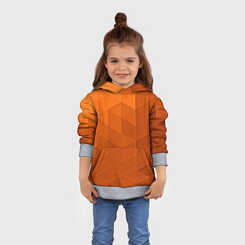 Детская толстовка Orange abstraction / 3D-Меланж – фото 4