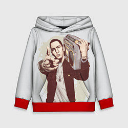 Толстовка-худи детская Eminem: Street Music, цвет: 3D-красный