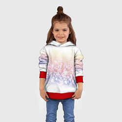 Толстовка-худи детская Зимний лес, цвет: 3D-красный — фото 2