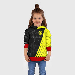 Толстовка-худи детская FC Borussia Dortmund: Abstract, цвет: 3D-красный — фото 2