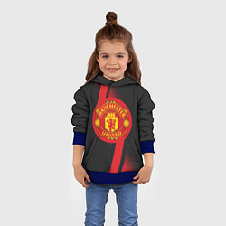 Толстовка-худи детская FC Manchester United: Storm, цвет: 3D-синий — фото 2