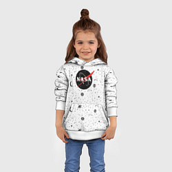 Толстовка-худи детская NASA: Moonlight, цвет: 3D-белый — фото 2