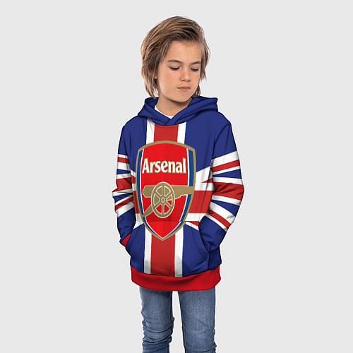 Детская толстовка FC Arsenal: England / 3D-Красный – фото 3
