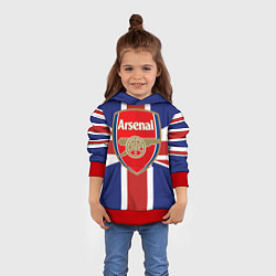 Толстовка-худи детская FC Arsenal: England, цвет: 3D-красный — фото 2