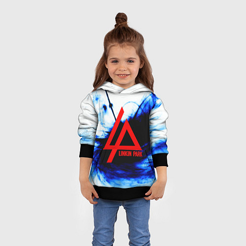 Детская толстовка Linkin Park blue smoke / 3D-Черный – фото 4