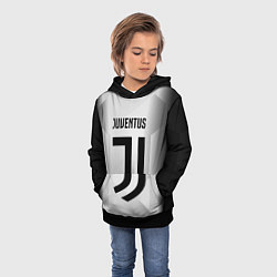 Толстовка-худи детская FC Juventus: Silver Original, цвет: 3D-черный — фото 2