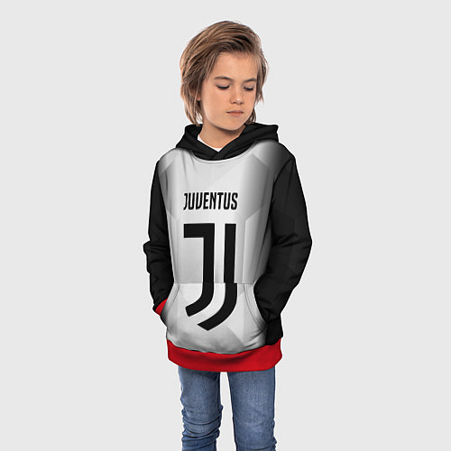 Детская толстовка FC Juventus: Silver Original / 3D-Красный – фото 3