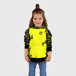 Толстовка-худи детская FC Borussia Dortmund: Yellow Original, цвет: 3D-черный — фото 2