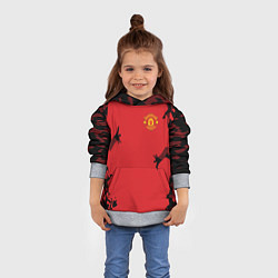 Толстовка-худи детская FC Manchester United: Red Original, цвет: 3D-меланж — фото 2