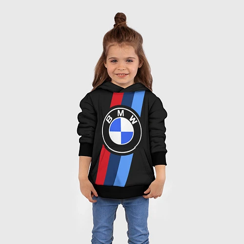 Детская толстовка BMW 2021 M SPORT БМВ М СПОРТ / 3D-Черный – фото 4