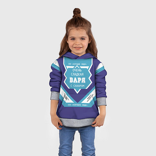 Детская толстовка Очень сладкая Варя / 3D-Меланж – фото 4