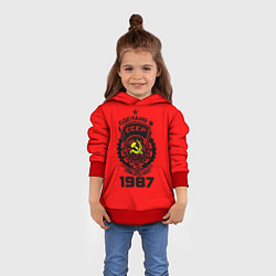 Толстовка-худи детская Сделано в СССР 1987, цвет: 3D-красный — фото 2