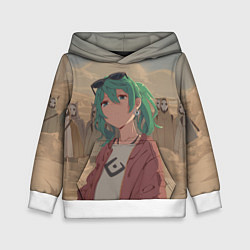 Толстовка-худи детская Vocaloid, цвет: 3D-белый