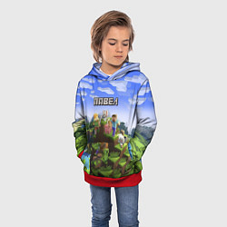 Толстовка-худи детская Майнкрафт: Павел, цвет: 3D-красный — фото 2