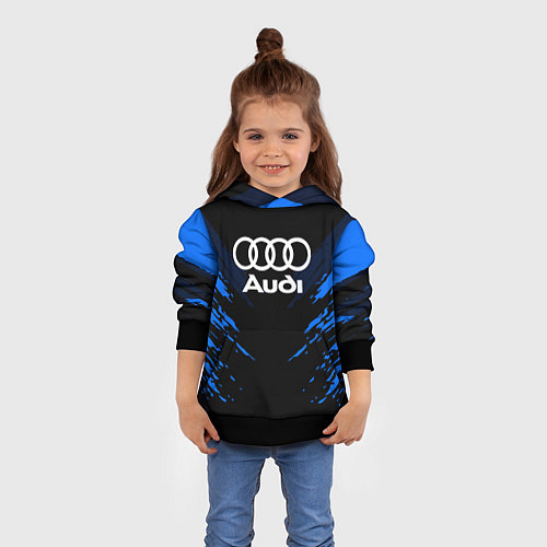 Детская толстовка Audi: Blue Anger / 3D-Черный – фото 4