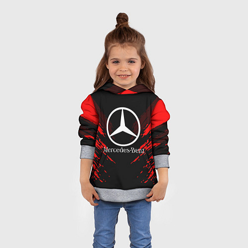 Детская толстовка Mercedes-Benz: Red Anger / 3D-Меланж – фото 4