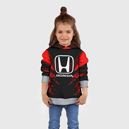 Детская толстовка Honda: Red Anger / 3D-Меланж – фото 4