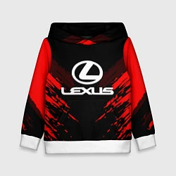 Толстовка-худи детская Lexus: Red Anger, цвет: 3D-белый