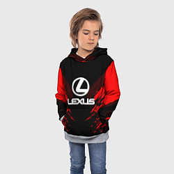 Толстовка-худи детская Lexus: Red Anger, цвет: 3D-меланж — фото 2