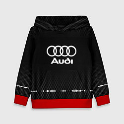 Толстовка-худи детская Audi: Black Abstract, цвет: 3D-красный