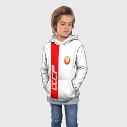 Толстовка-худи детская СССР: White Collection, цвет: 3D-меланж — фото 2