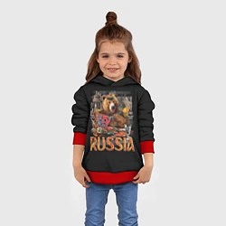 Толстовка-худи детская This is Russia, цвет: 3D-красный — фото 2