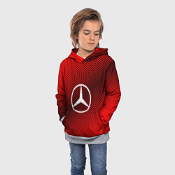 Толстовка-худи детская Mercedes: Red Carbon, цвет: 3D-меланж — фото 2