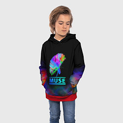 Толстовка-худи детская Muse: Neon Flower, цвет: 3D-красный — фото 2