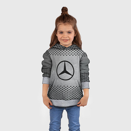 Детская толстовка Mercedes-Benz: Hardened Steel / 3D-Меланж – фото 4