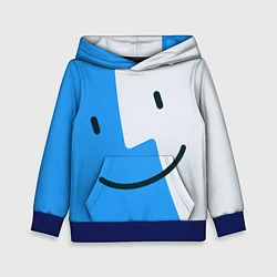 Толстовка-худи детская Mac OS Smile, цвет: 3D-синий