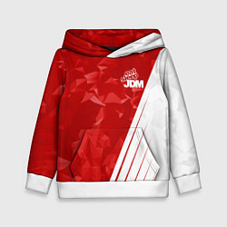 Толстовка-худи детская Eat Sleep JDM: Red Poly, цвет: 3D-белый