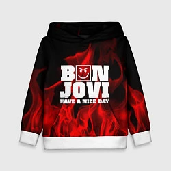 Толстовка-худи детская Bon Jovi: Have a nice day, цвет: 3D-белый