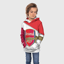 Толстовка-худи детская FC Arsenal, цвет: 3D-белый — фото 2